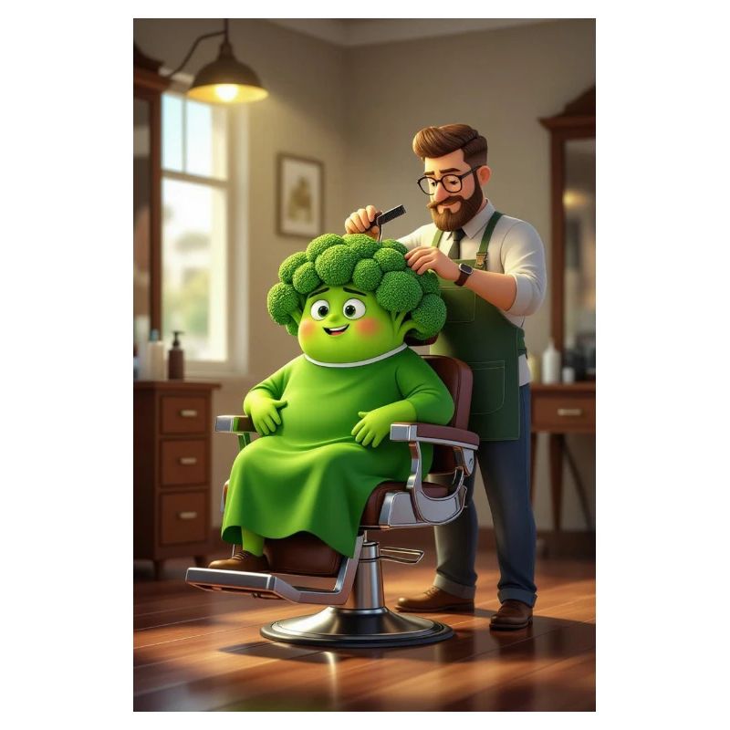 Broccoli Chef Makeover Illustration