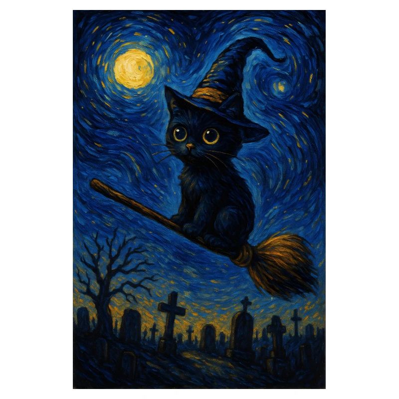 Halloween Chat mignon Nuit étoilée