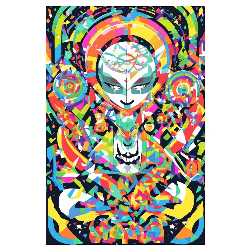 Psychedelisches Chakra & Katzenkunst