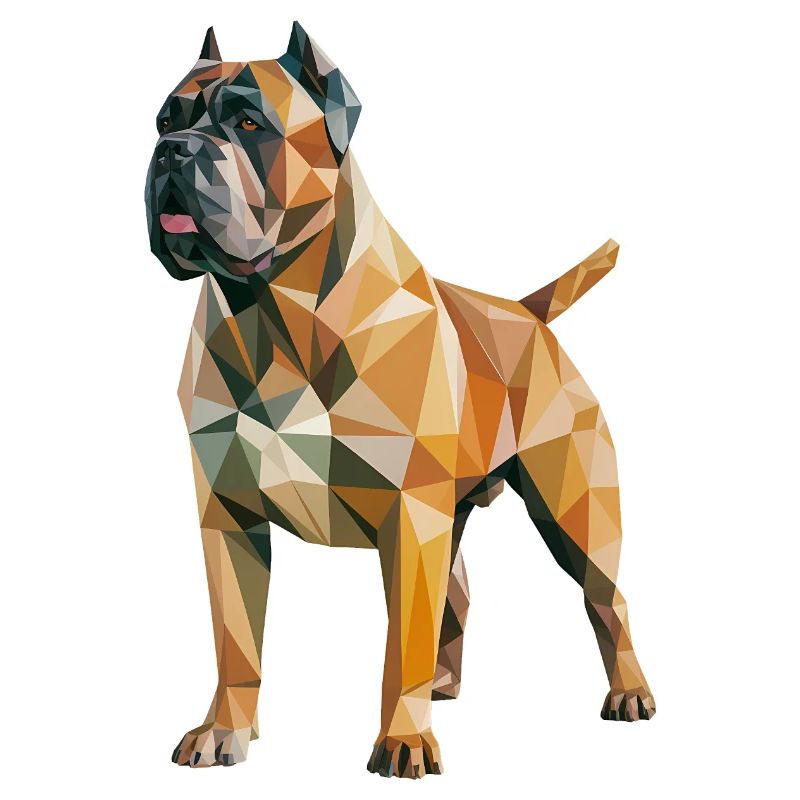 Mastiff - Cool Low Poly  Logo