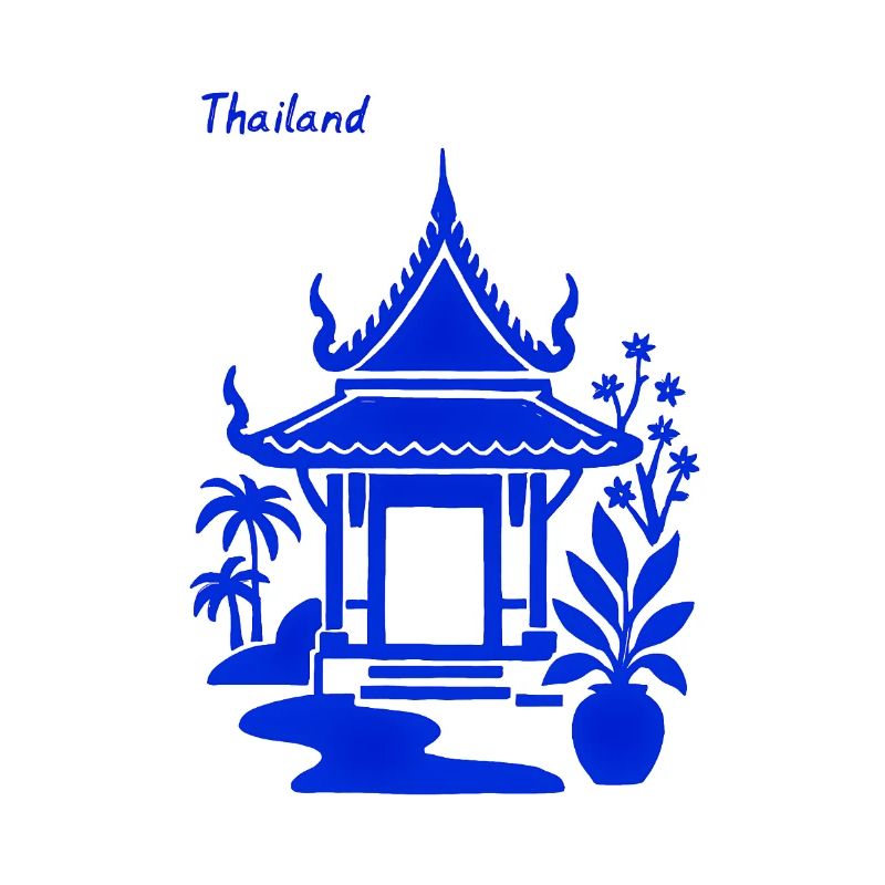 Blauer Thailändischer Pavillon