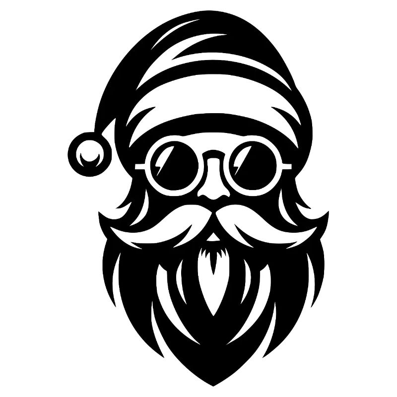 Silhouette du Père Noël Je suis le Père Noël cool