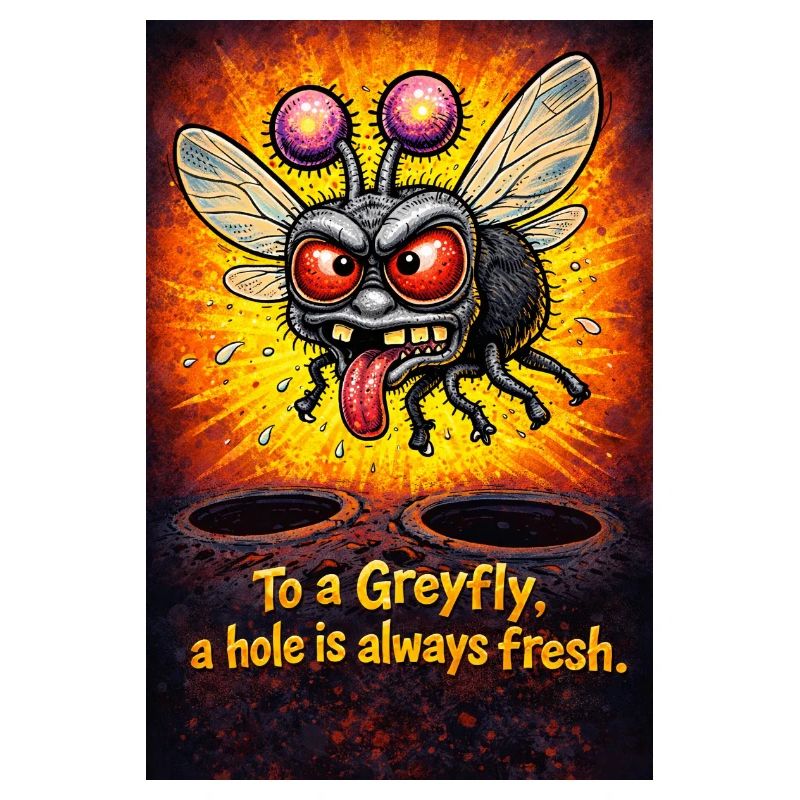 To a Greyfly, a hole is always fresh