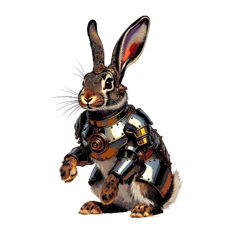 Armoured Rabbit Steampunk Hero