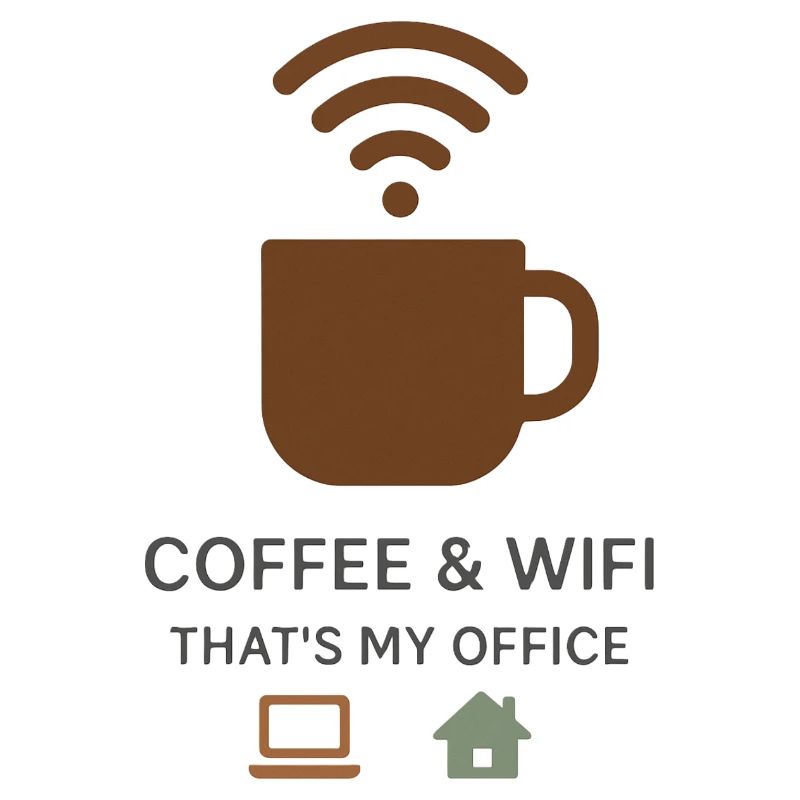 wifi café "Here is my office" Telecommuting
