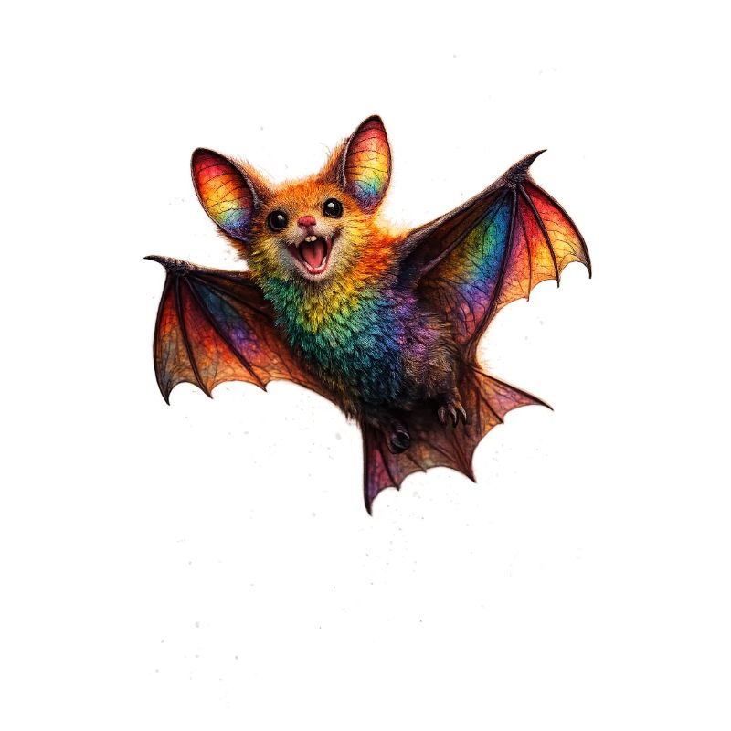 Rainbow Bat Night Creature