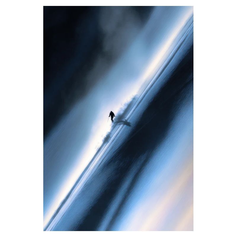 Blauer Diagonal-Schneereiter