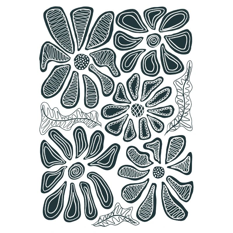 Doodle Daisy Bloom Floral Sketch