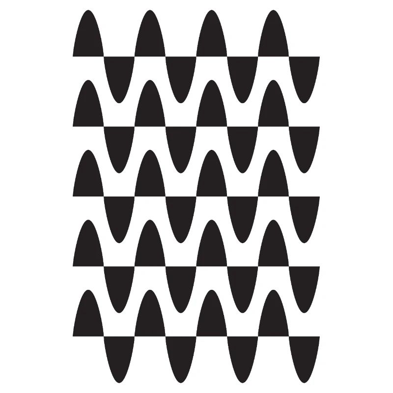 Midnight Wave Grid Pattern