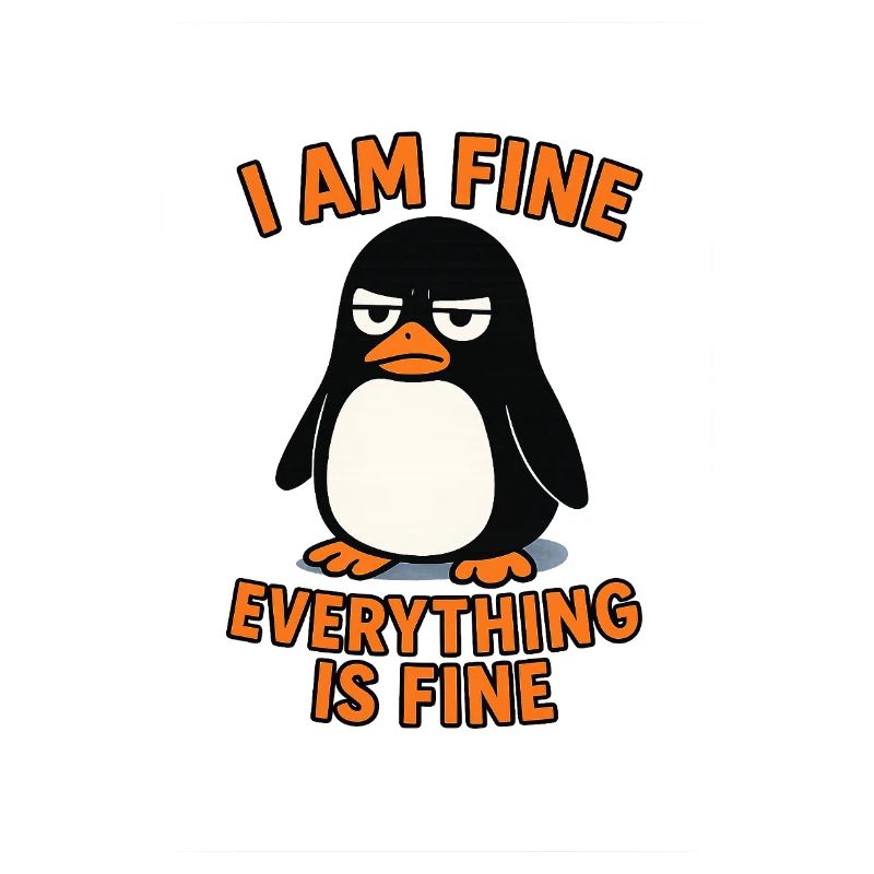 Calm penguin everything is fine
