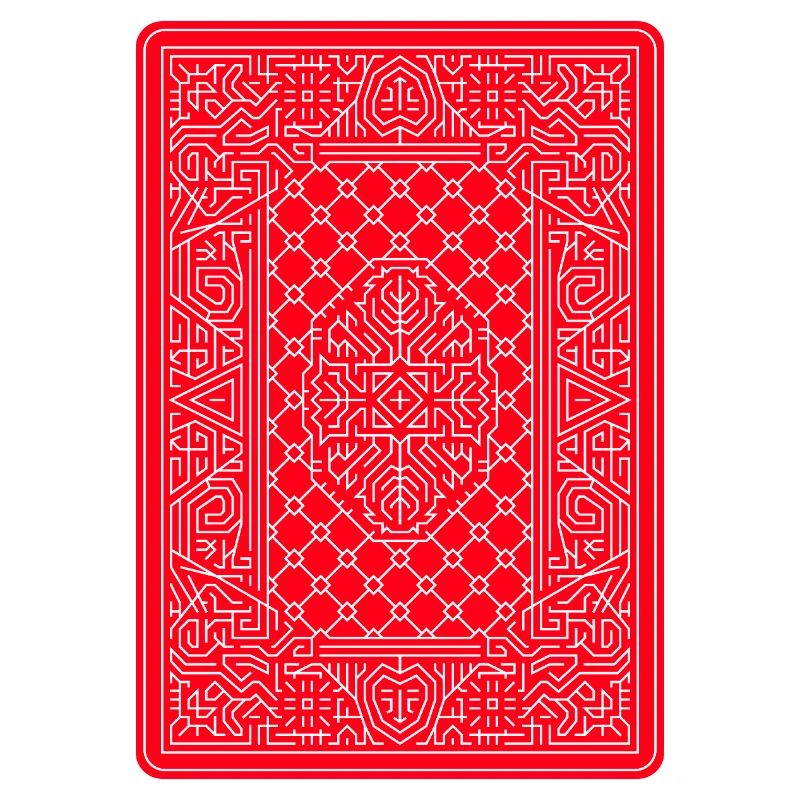 Geometric Playing Card Vector Art Red