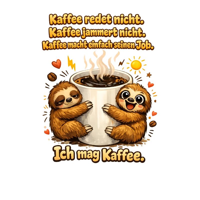Kaffee redet nicht lustiger Kaffee Spruch