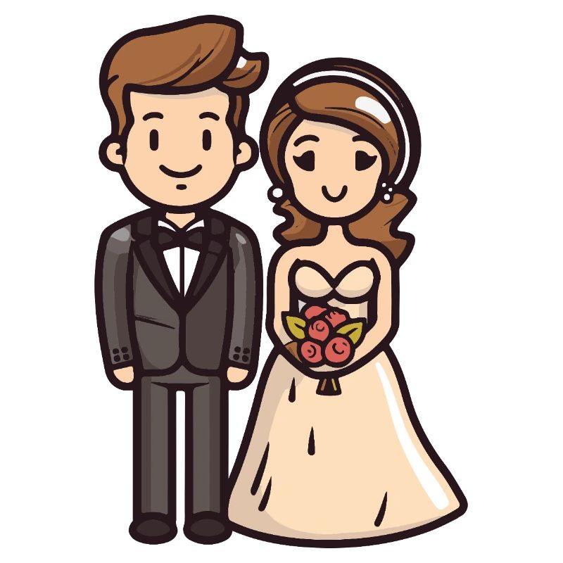 Ehepaar Hochzeit Braut Bräutigam