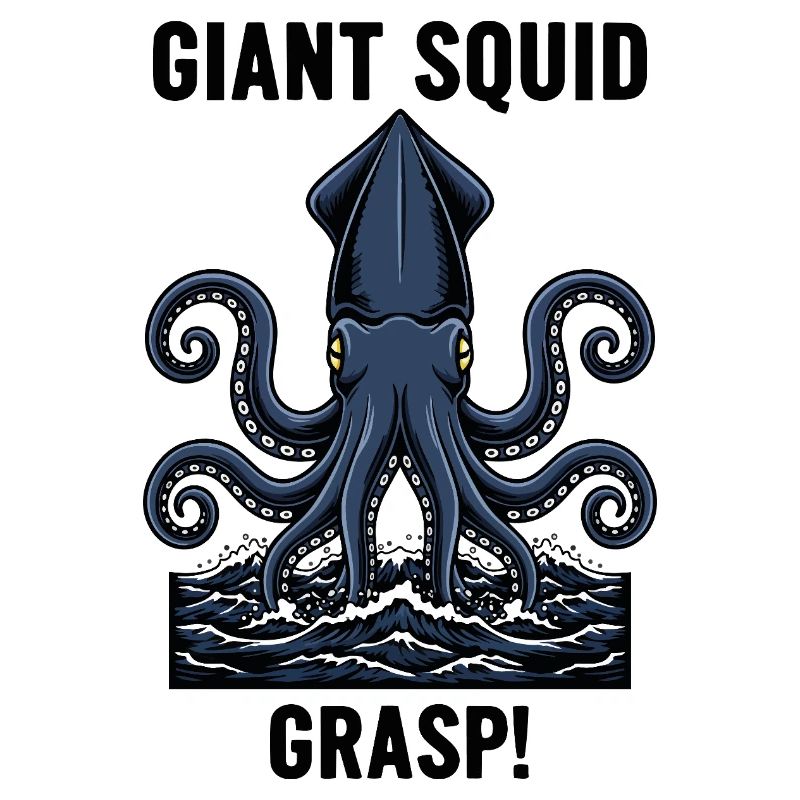 Calmar Géant Mer Abyss Grasp Giant Squid