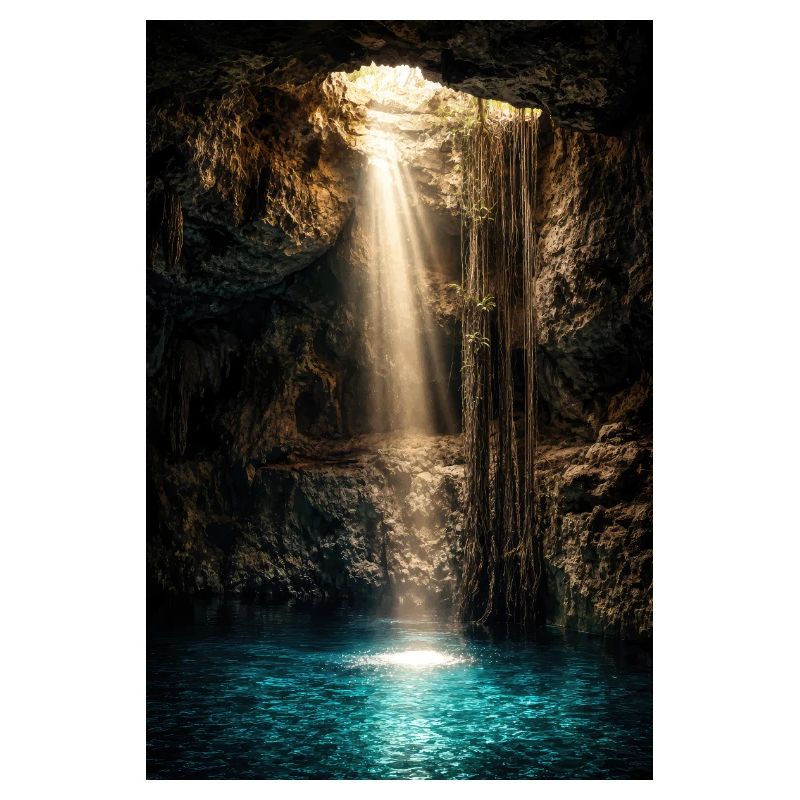 Cave Beams and Azure Pool