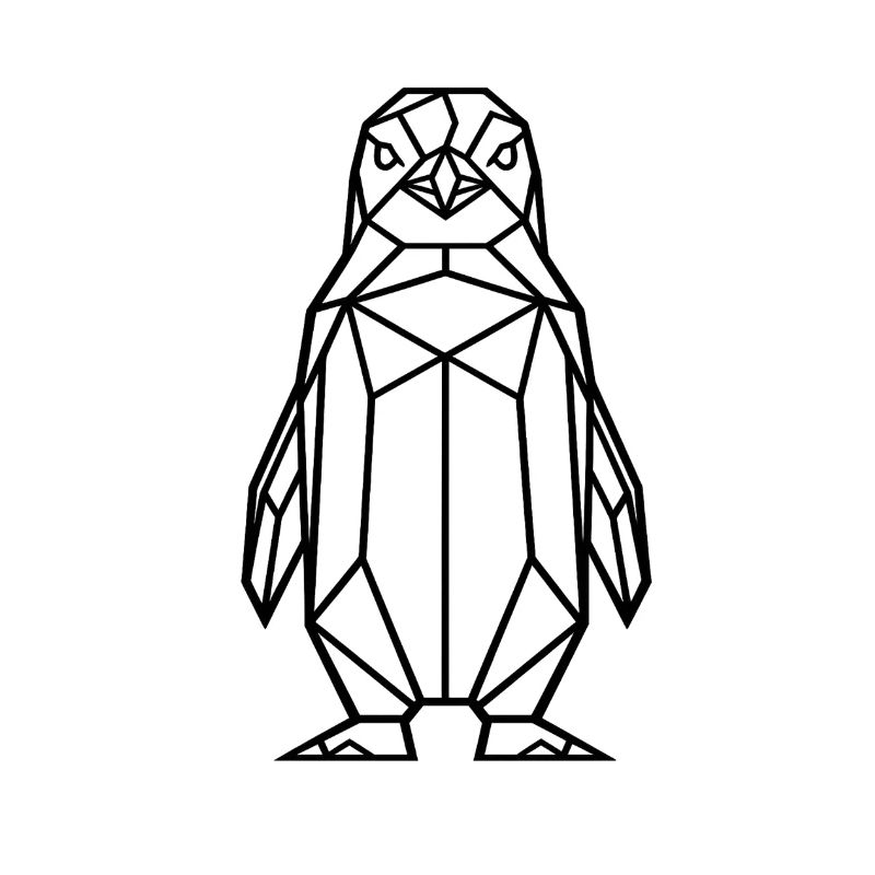 Geometrischer Pinguin (black)