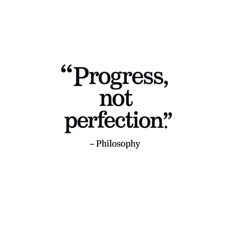 Progrès Pas Perfection Typographie Inspirante