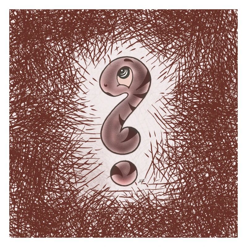 Mignon Point d’interrogation Serpent Brun