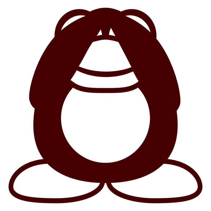 Pingouin ne voit rien aveugle Les mains couvrent les yeux