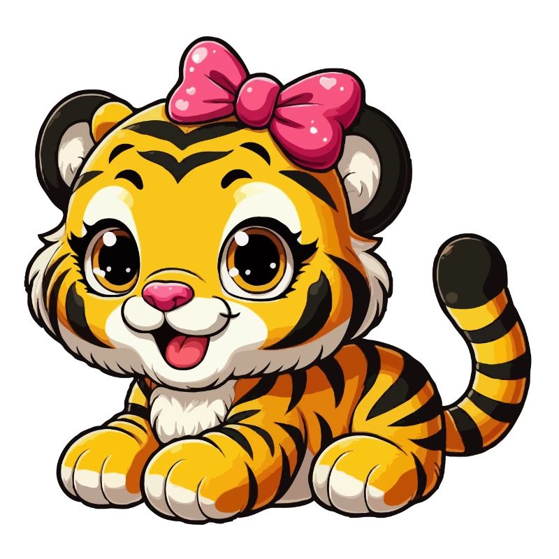 Mädchen Tiger