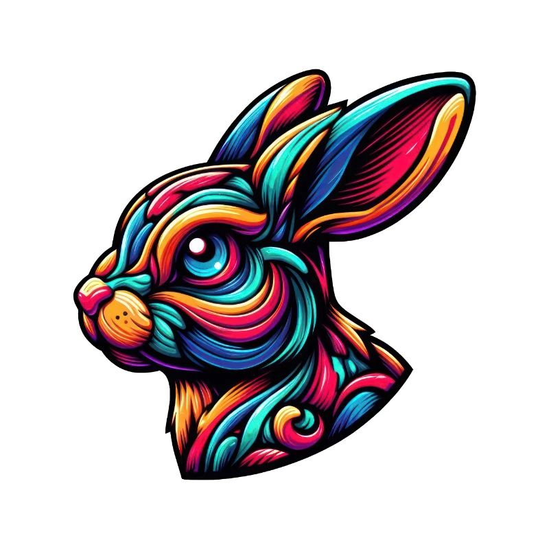 Abstract Rabbit Illustration