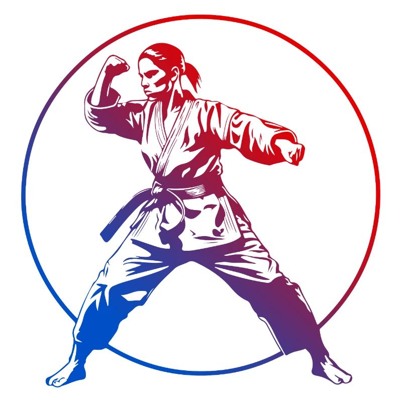 Karate Silhouette Bunt