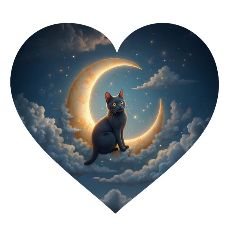 Le chat dans la lune