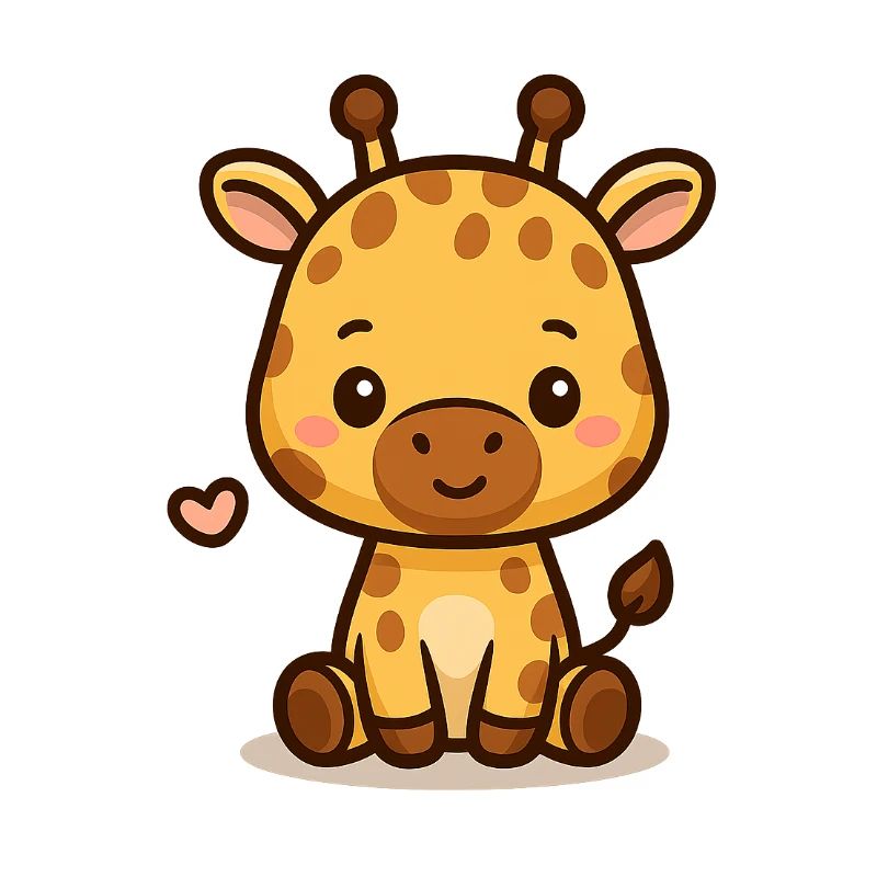 Petite girafe – Mignonne et amicale
