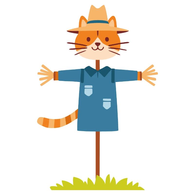 Vogelscheuche Katze