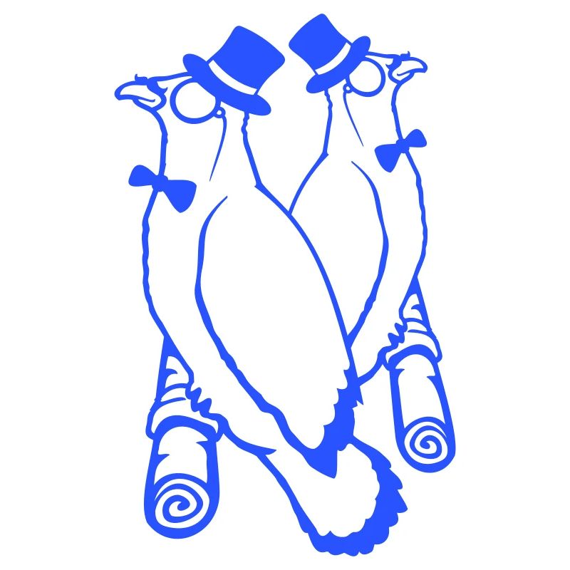 Sir Vögel Team Hut Monokel Brille 2 reiche Freunde