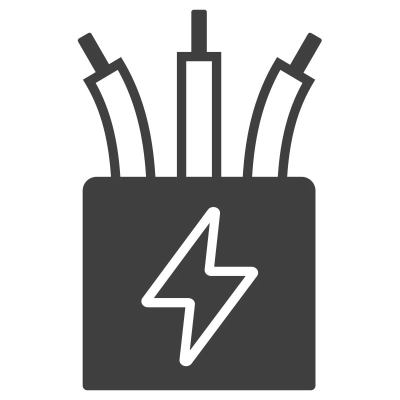 Câble électrique Alimentation Icône Logo