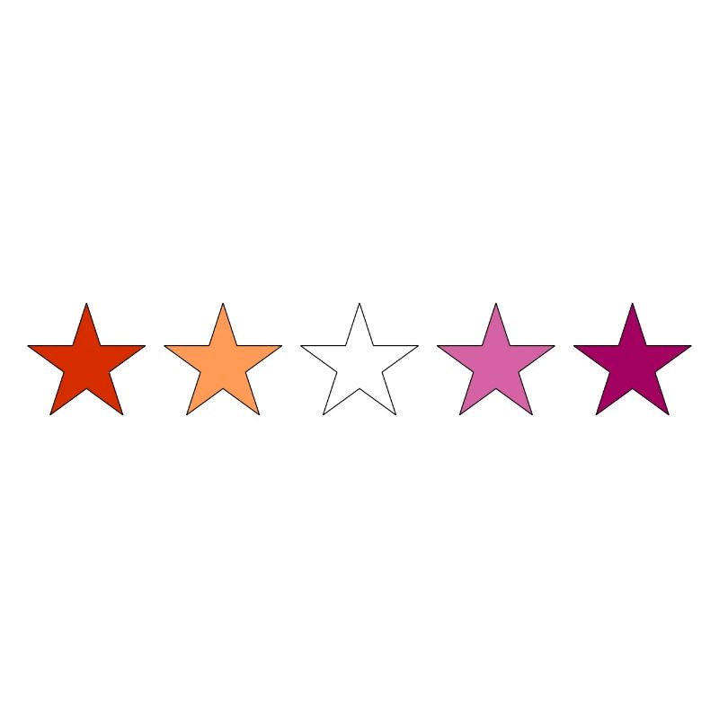 Subtle Lesbian Pride stars