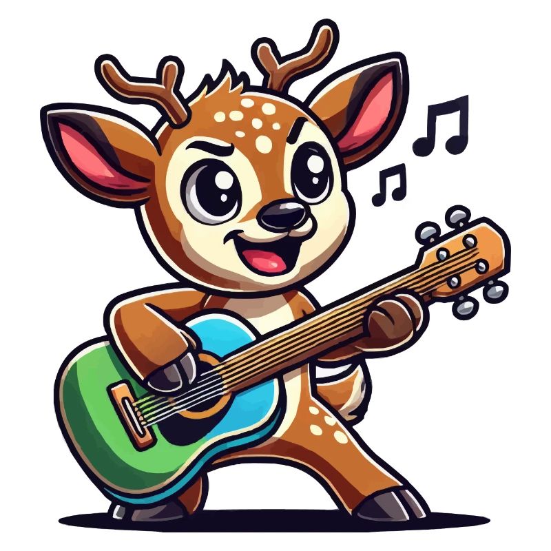 Deer Comic Guitar