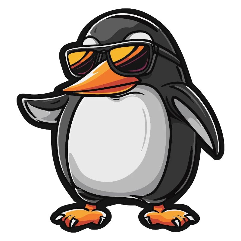 Pinguin Comic Cool