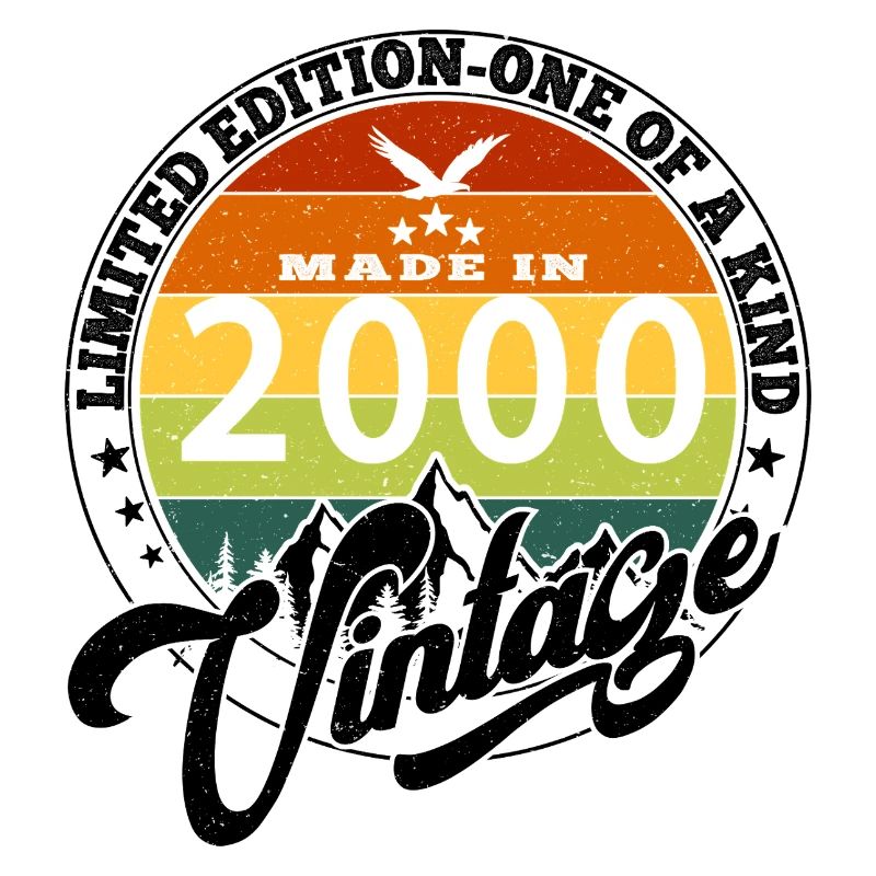 2000 Anniversary Born In 2000 Vintage Retro. Editio