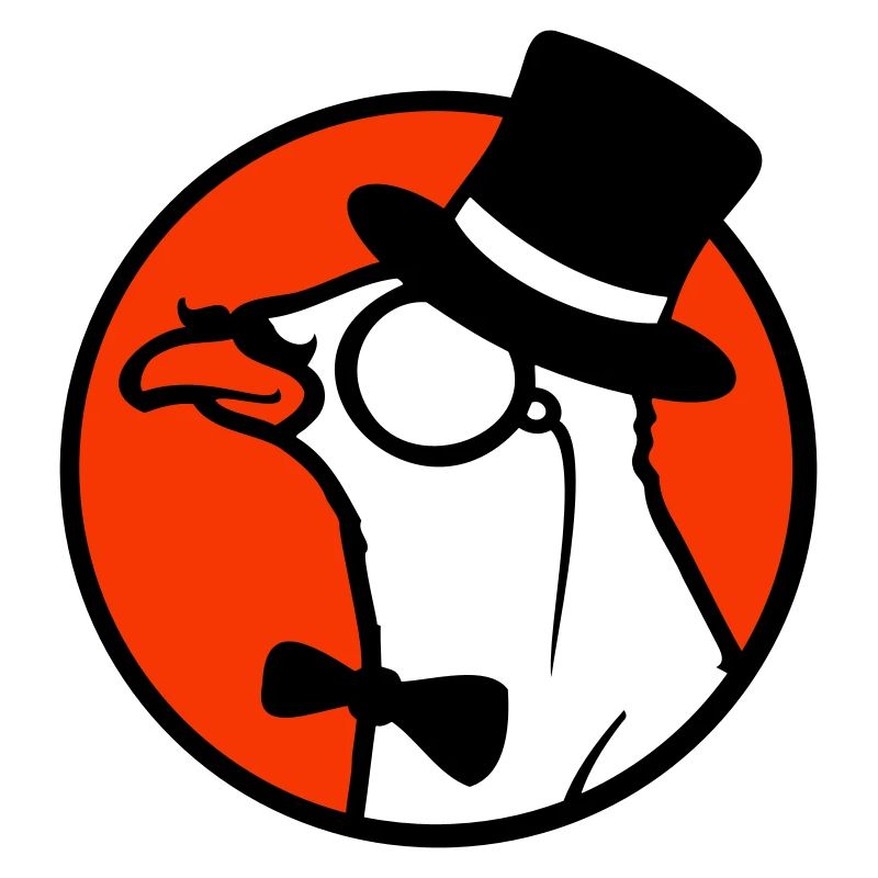 Sir Bird Top Hat Monocle Glasses Rich Mr.