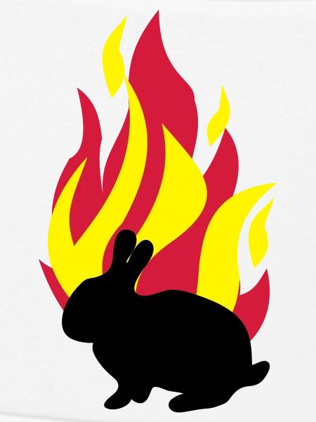 Hase mit Feuer