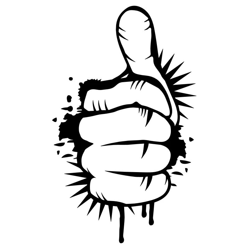 un graffiti de pouce