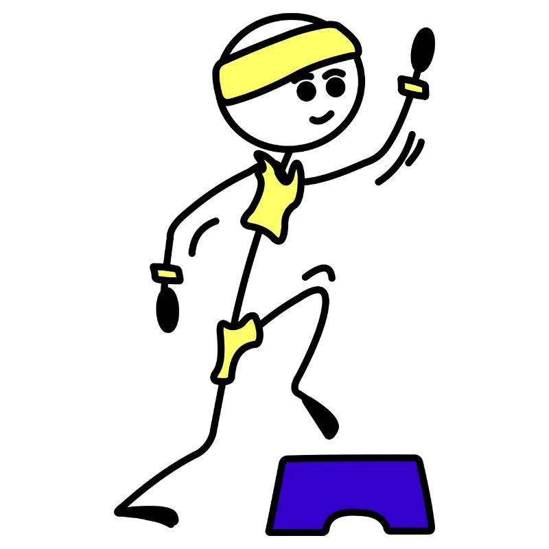 Schritte oder Aerobic Mädchen Trainingsübung