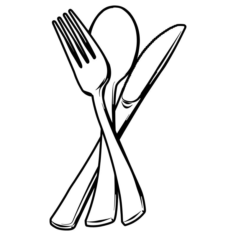 Knife fork and spoon transparent