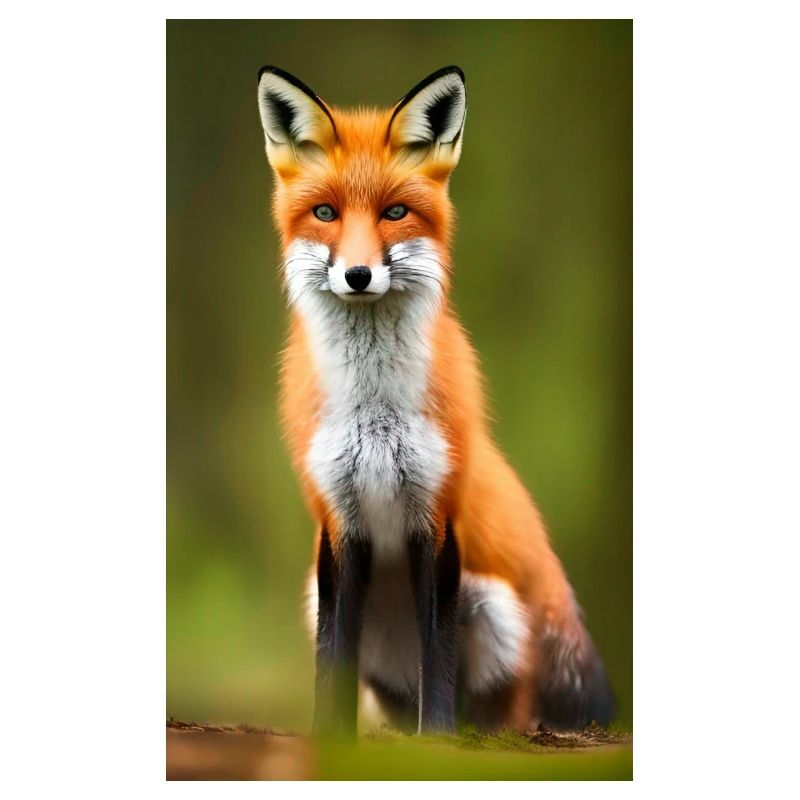 Cool Comic Portrait d’un renard dans le dessin de la forêt