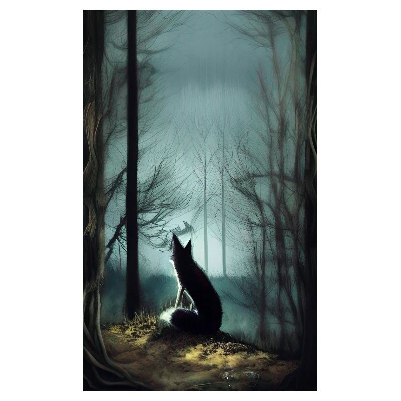 Cool Comic Portrait d’un renard dans le dessin de la forêt