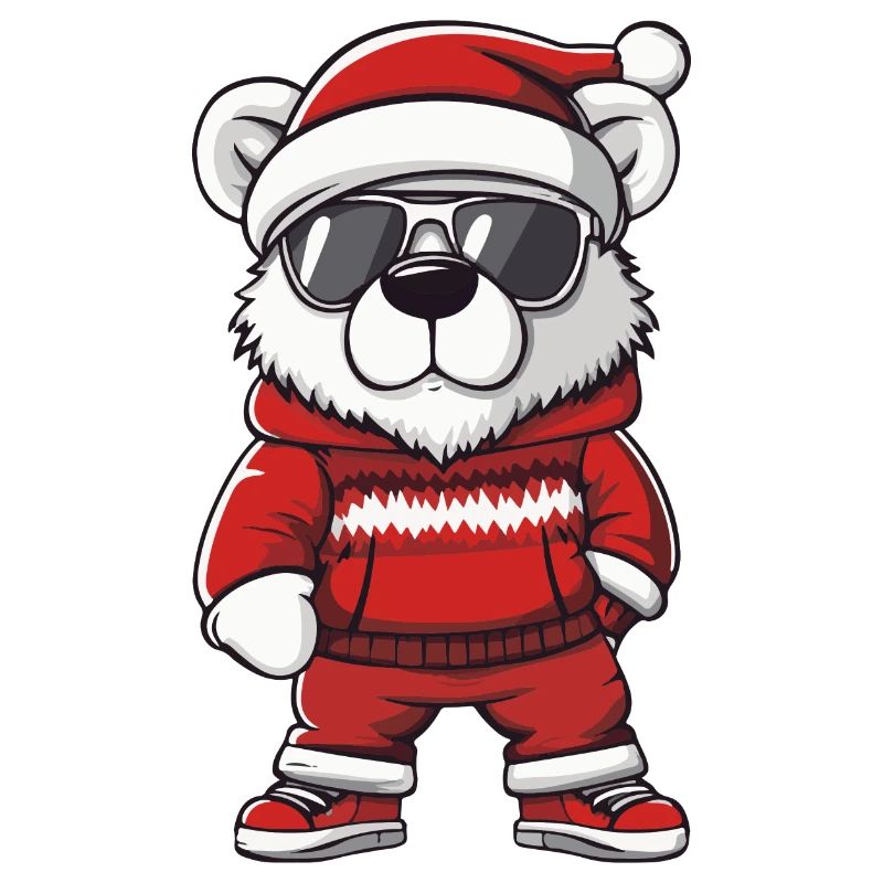 Polar Bear Christmas Comic Cool Polar Bear
