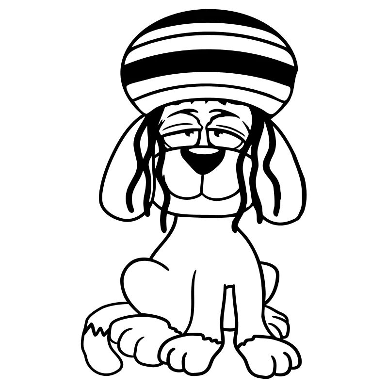 Chien Reggae Dreadlocks Chapeau Chill Décontracté Cool