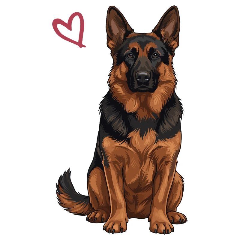 Black and Red German Shepherd
