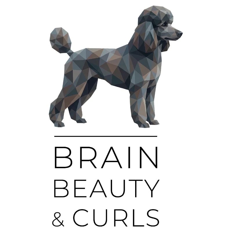 Poodle Low-Poly Art - Brain, beauty & curls