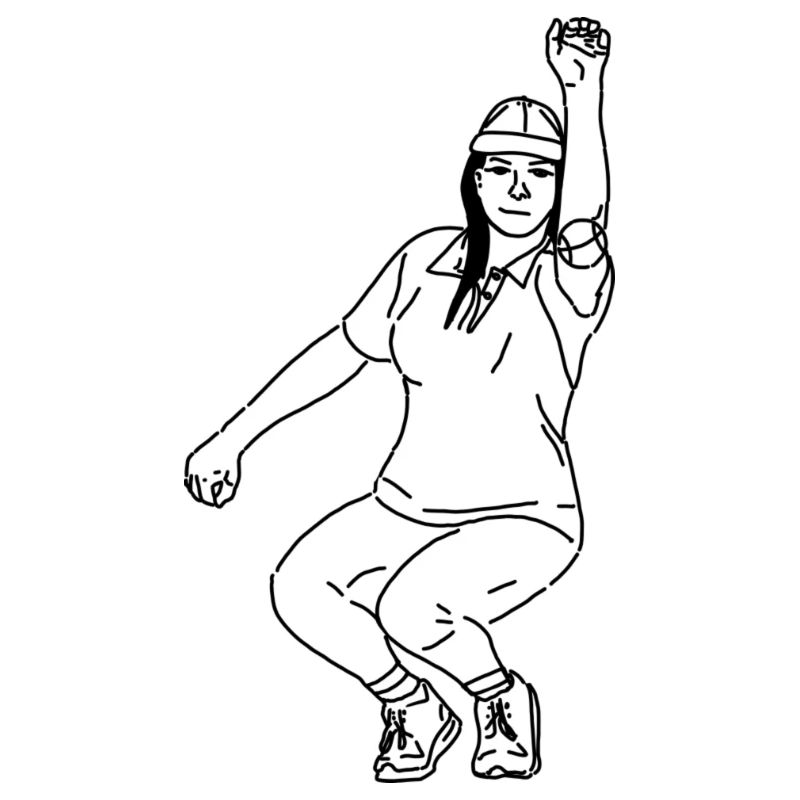 Petanque player Left-handed