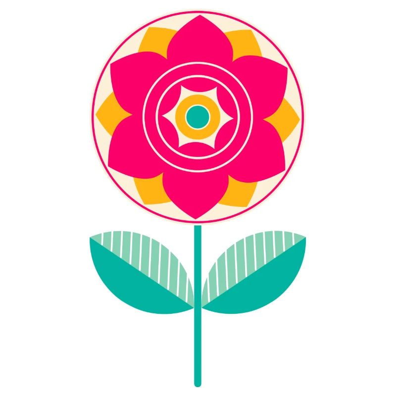 Fleur colorée mignonne