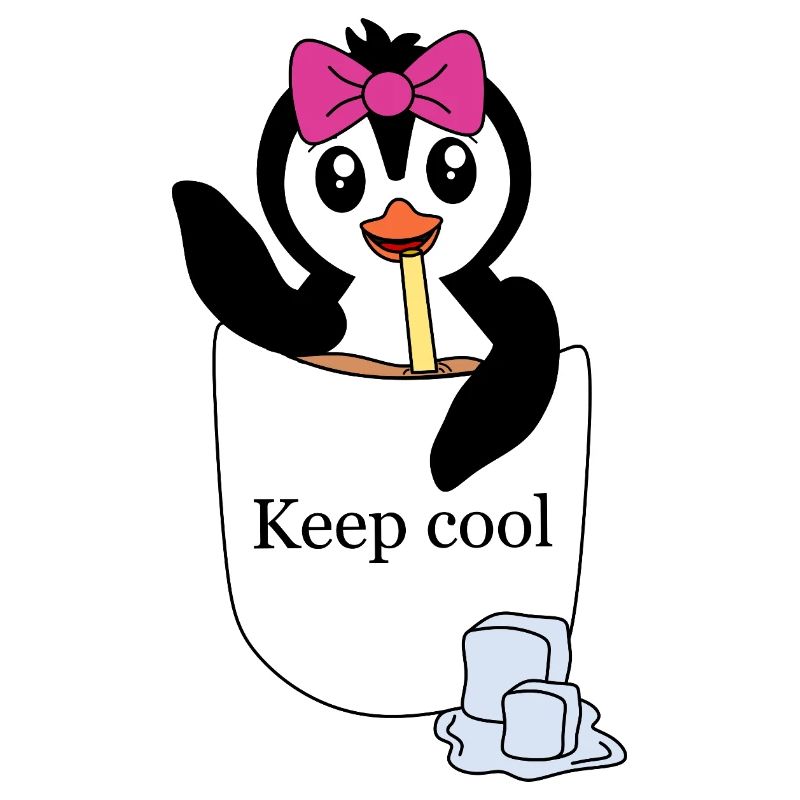 Pinguin in Brusttasche – Keep cool