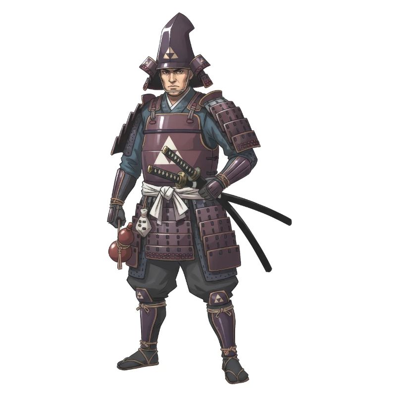 Lila gepanzerter Samurai Sengoku